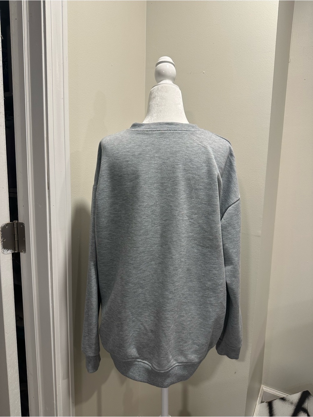 Gray Pink Bow Graphic Crewneck Sweatshirt XL Coquette - Picture 8 of 9
